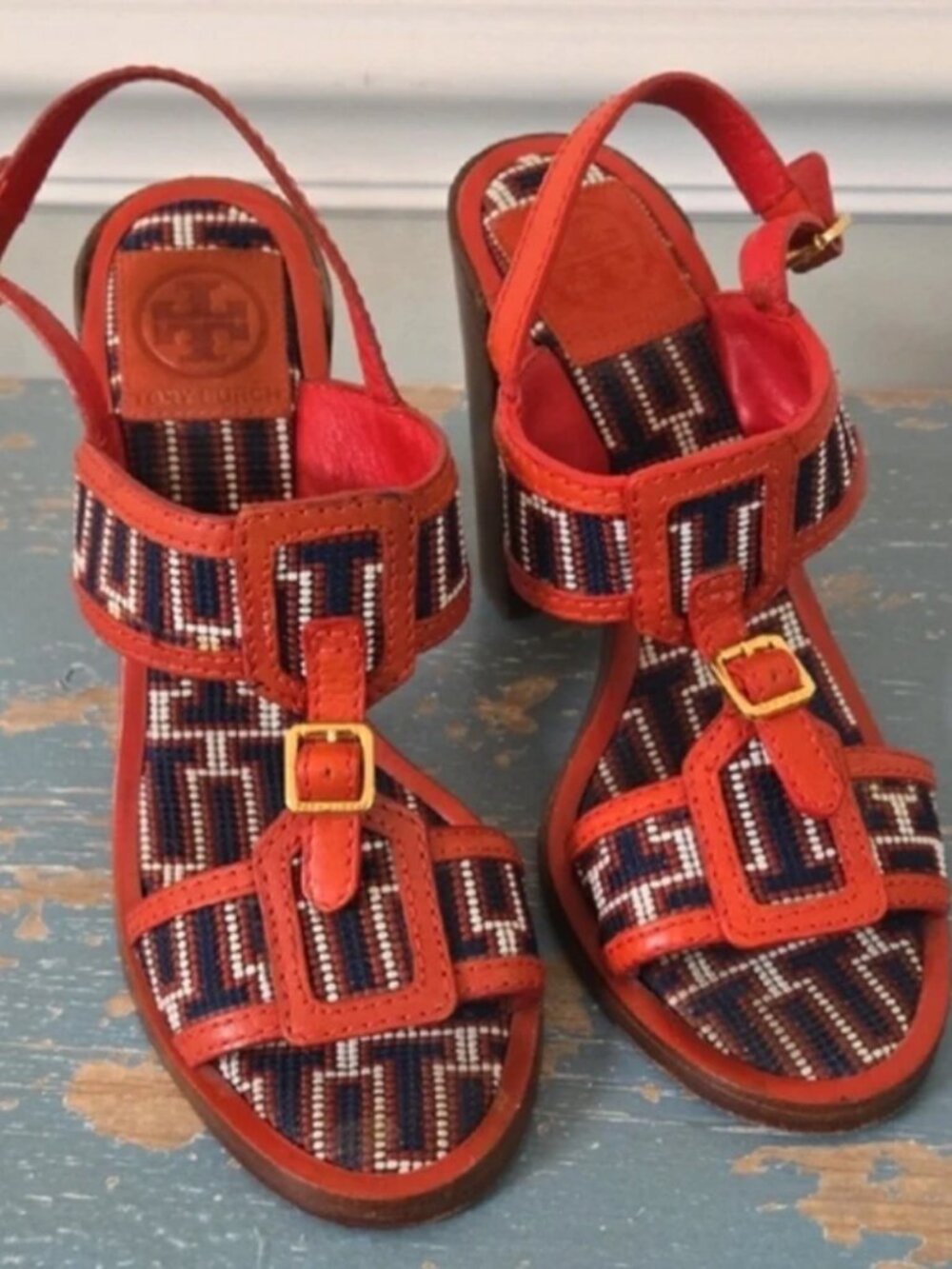 Tory Burch Florian Stacked Heels